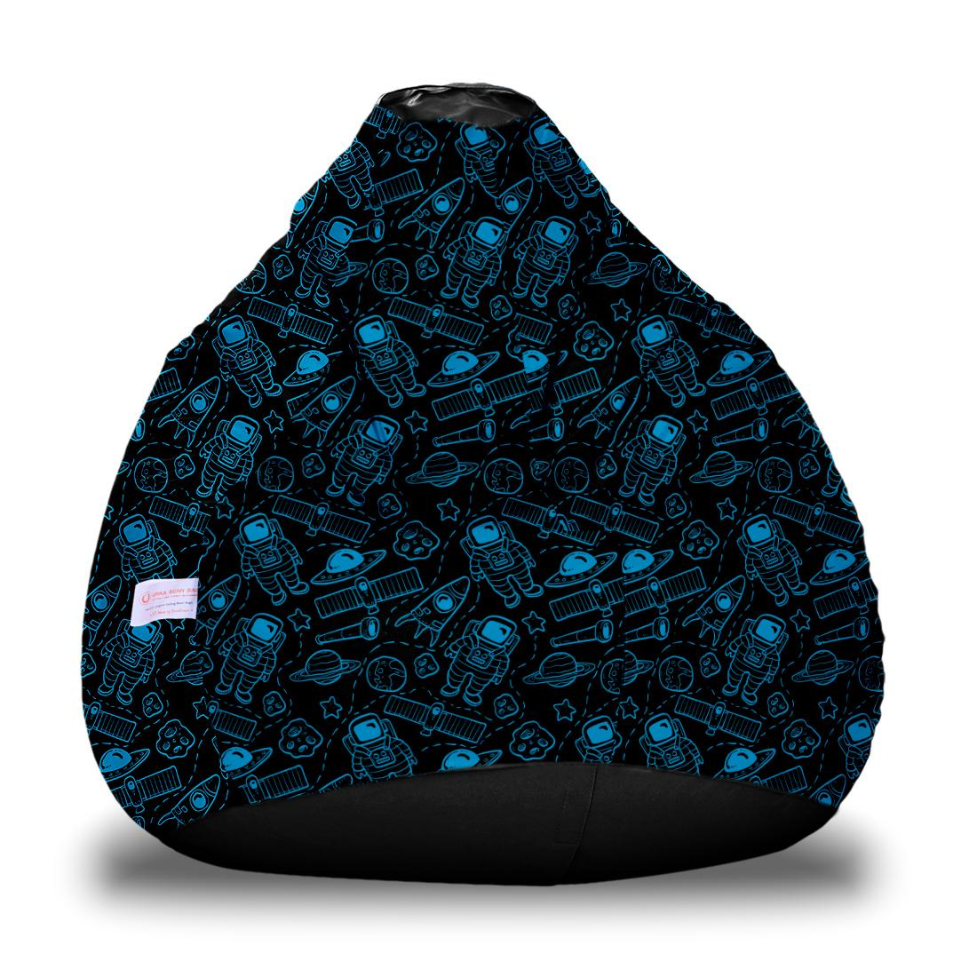 Orka Kids Digital Printed Filled Bean Bag With Beans (D22)